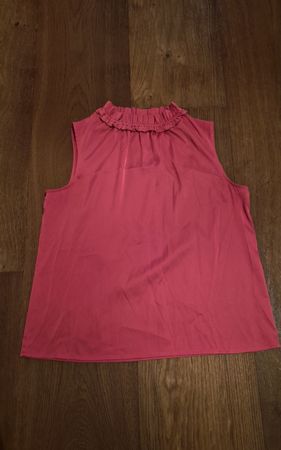 Comma Blusentop pink Gr. 42 mit Rüschenkragen