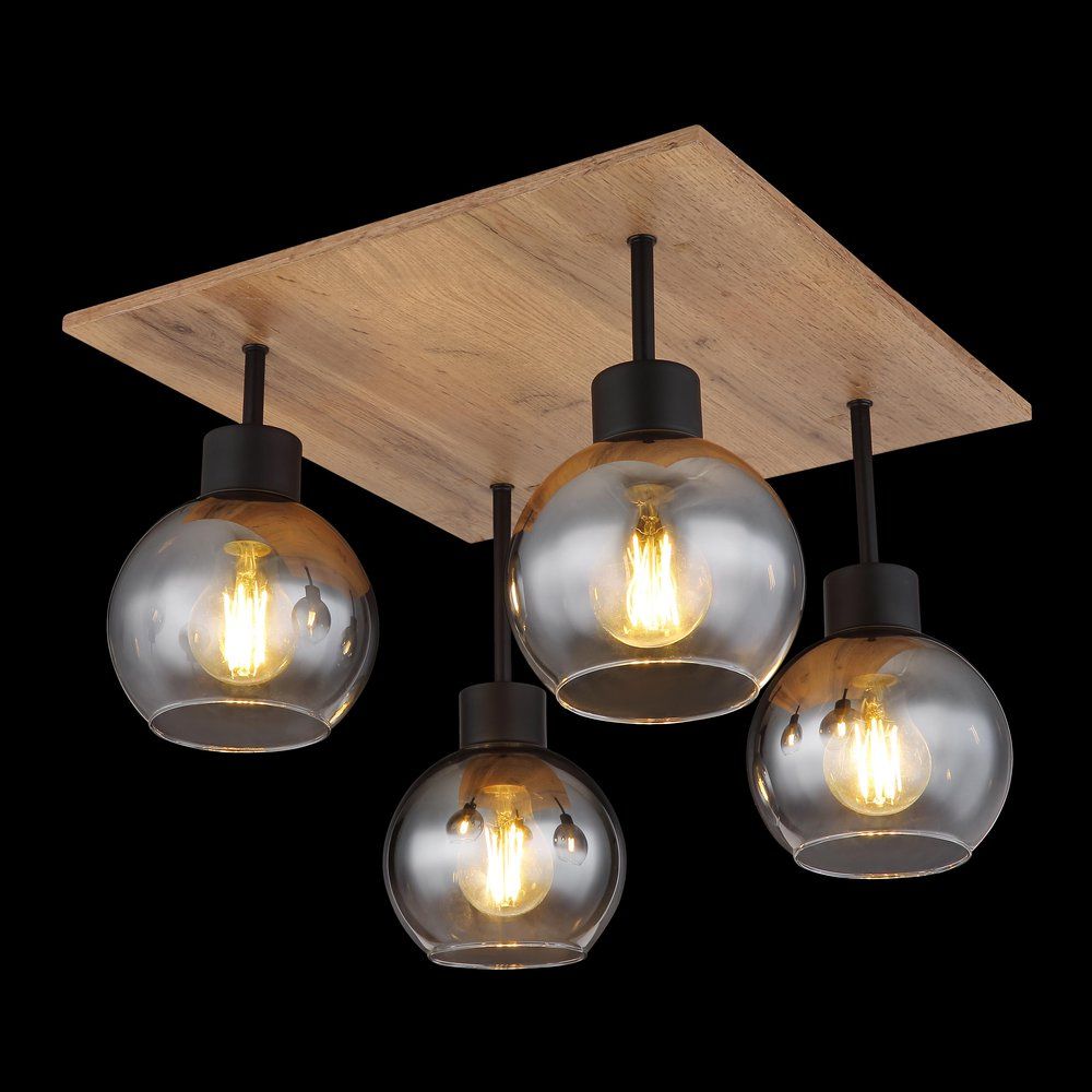 Kronleuchter & Deckenlampen: Deckenleuchte, Holzoptik, 40 cm x 40 cm – Neu (gemäss Beschreibung) aus Kreuzlingen von Smart-Light 5