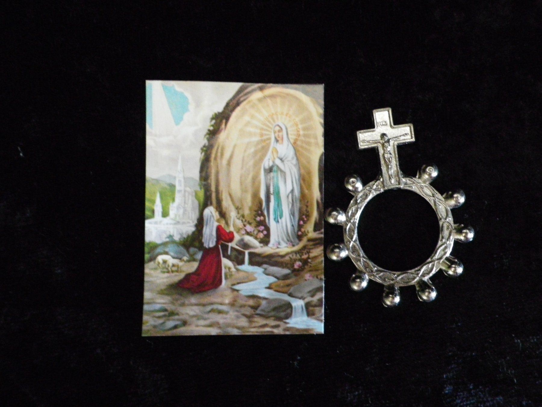 Sonstiger Schmuck: Daumen-Rosenkranz und kleines Bild – Gebraucht aus Reinach BL von Annodomini