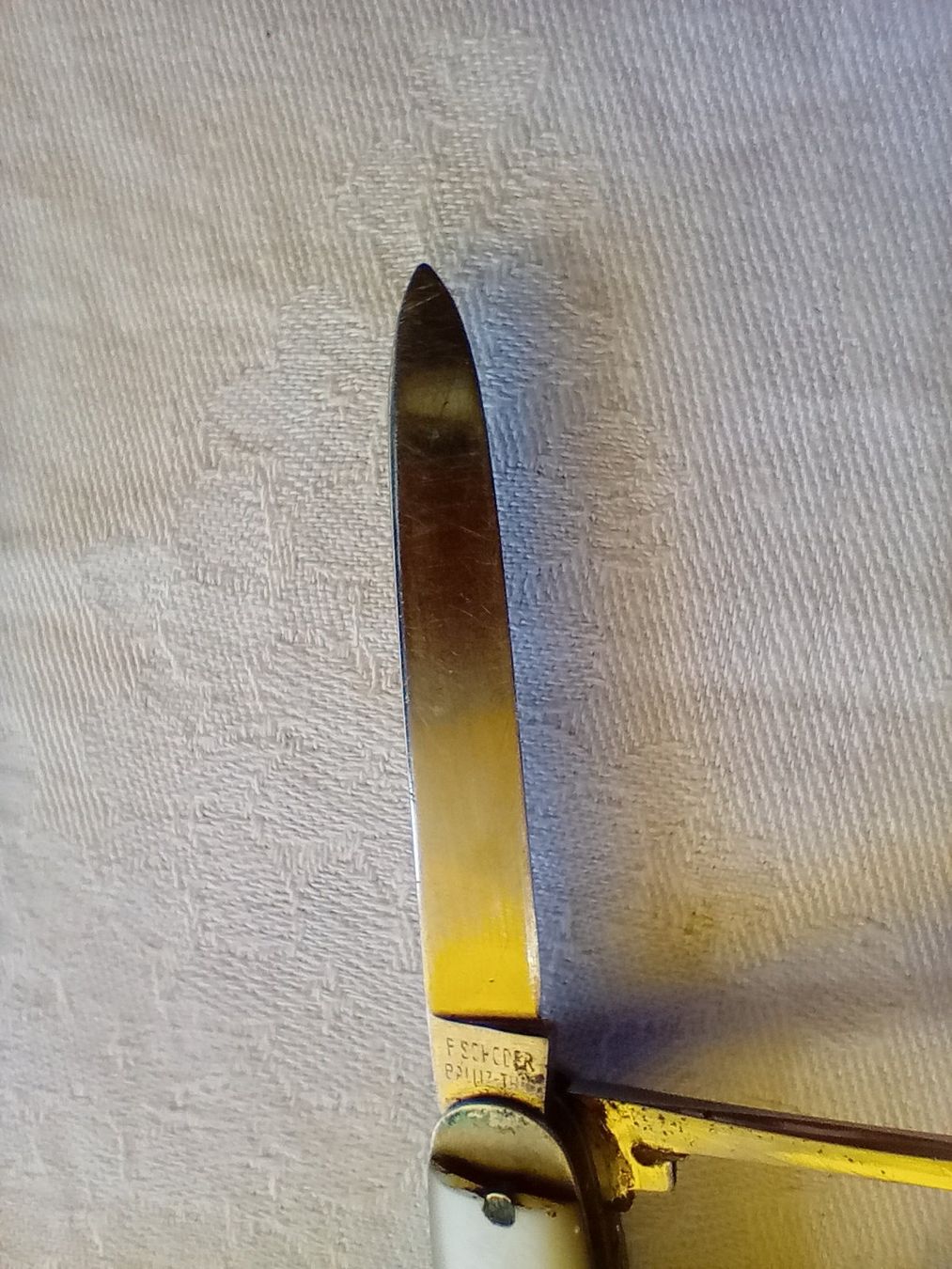 Coltelli tascabile: Antikes Sackmesser F. Schoder Perlmuttgriff mit Etui Thun – Usato da Oberdorf BL venduto da Barocki888 7