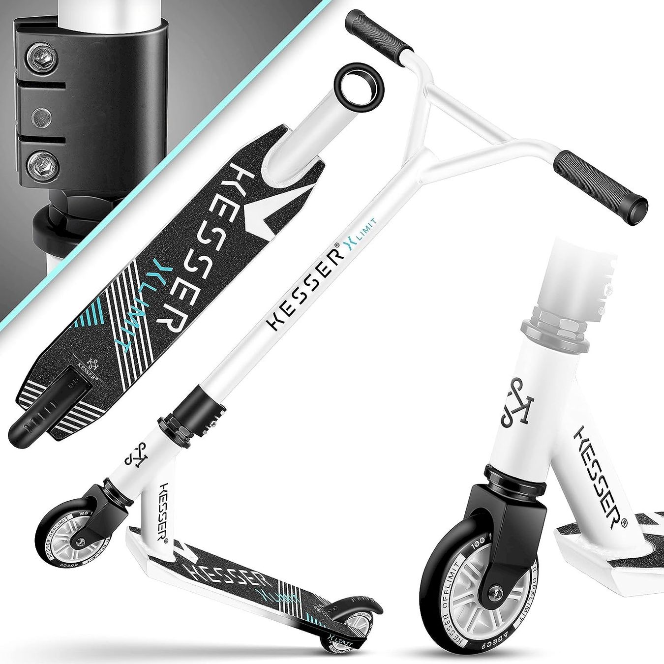 Kickboard: KESSER Stunt Scooter Weiß / Schwarz – Nuovo e nell'imballaggio originale da Bottighofen venduto da zaap 1