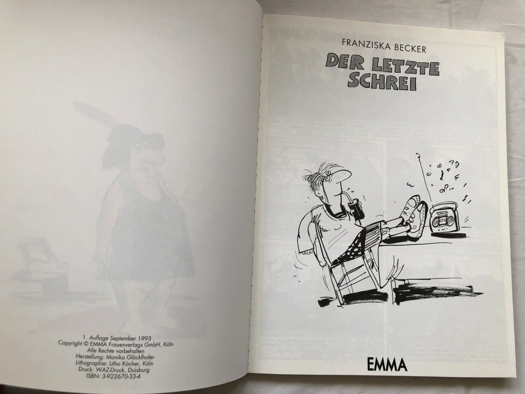 Comics: Franziska Becker - DER LETZTE SCHREI – Gebraucht aus Schaffhausen von durruti 1