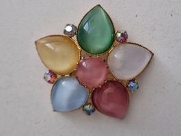 Einzigartige Brosche aus den 50ziger Jahren/goldfarben