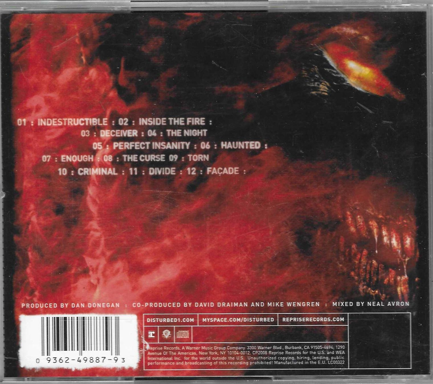 CD: DISTURBED  -  INDESTRUCTIBLE – Usato da Bex venduto da Giorgiob 1