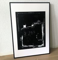 Wandbild, Kunst, abstrakt, signiert, schwarz weiss, Acryl