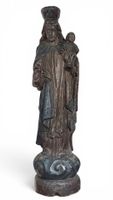 Grosse barock Madonna Skulptur Eichenholz – um 1680 