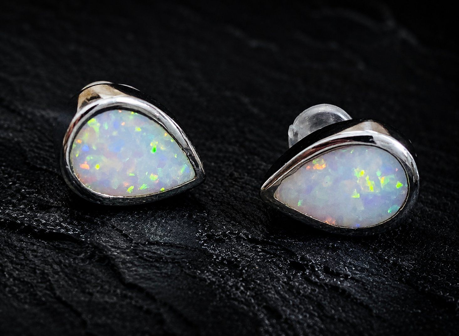 Boucles d'oreille: Ohrstecker mit Kristallopal – Neuf avec emballage d'origine à Matten b. Interlaken par kero71 5
