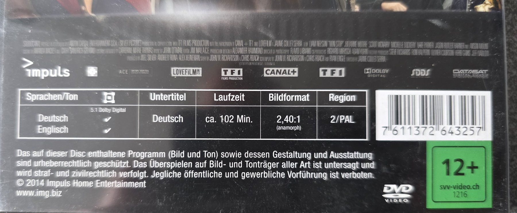 Alle DVDs: DVD Non-Stop - Liam Neeson – Gebraucht aus Oetwil am See von fineli2 1