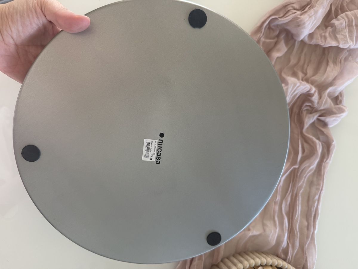 Micasa Tutte le decorazioni: Serviertablett Micasa rund silberfarben neu – Nuovo e nell'imballaggio originale da Adlikon b.Regensdf venduto da arl_k796 1