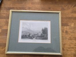 Stich St. Gallen W. Creuzbauer gerahmt guter Zustand
