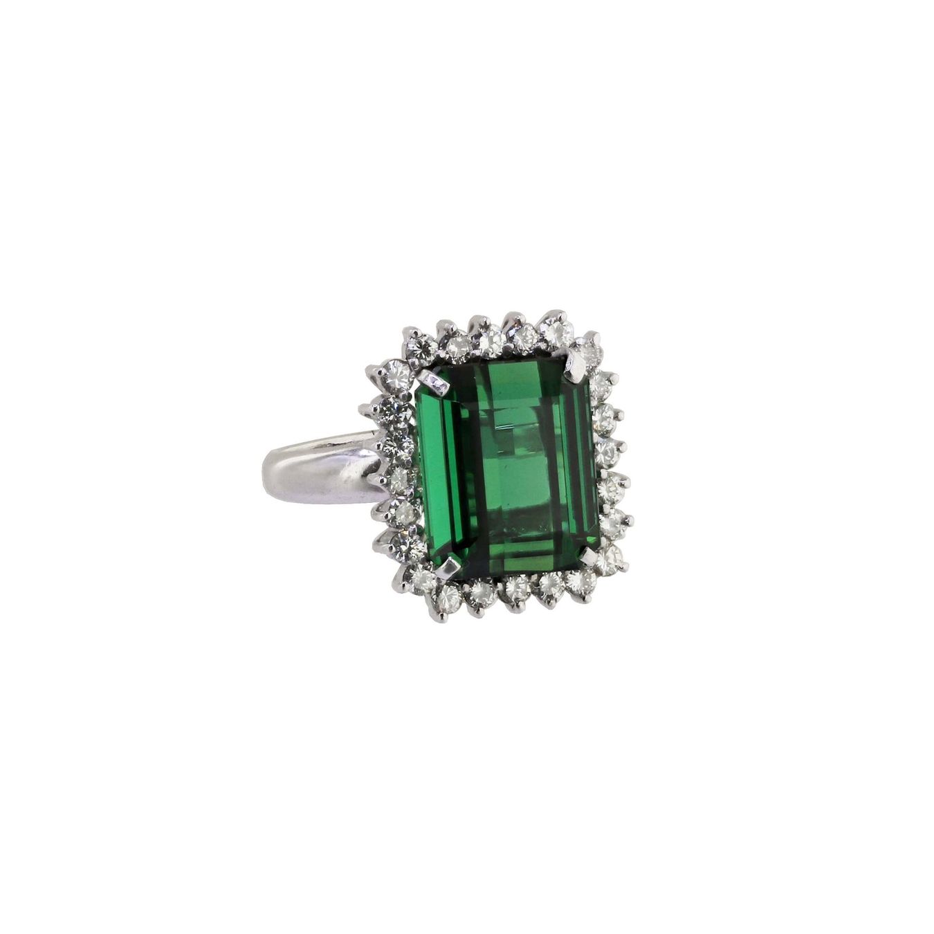 Anelli: Turmalin Diamant Ring – Usato da Zürich venduto da Vintage-Jewellery