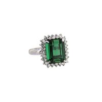 Turmalin Diamant Ring