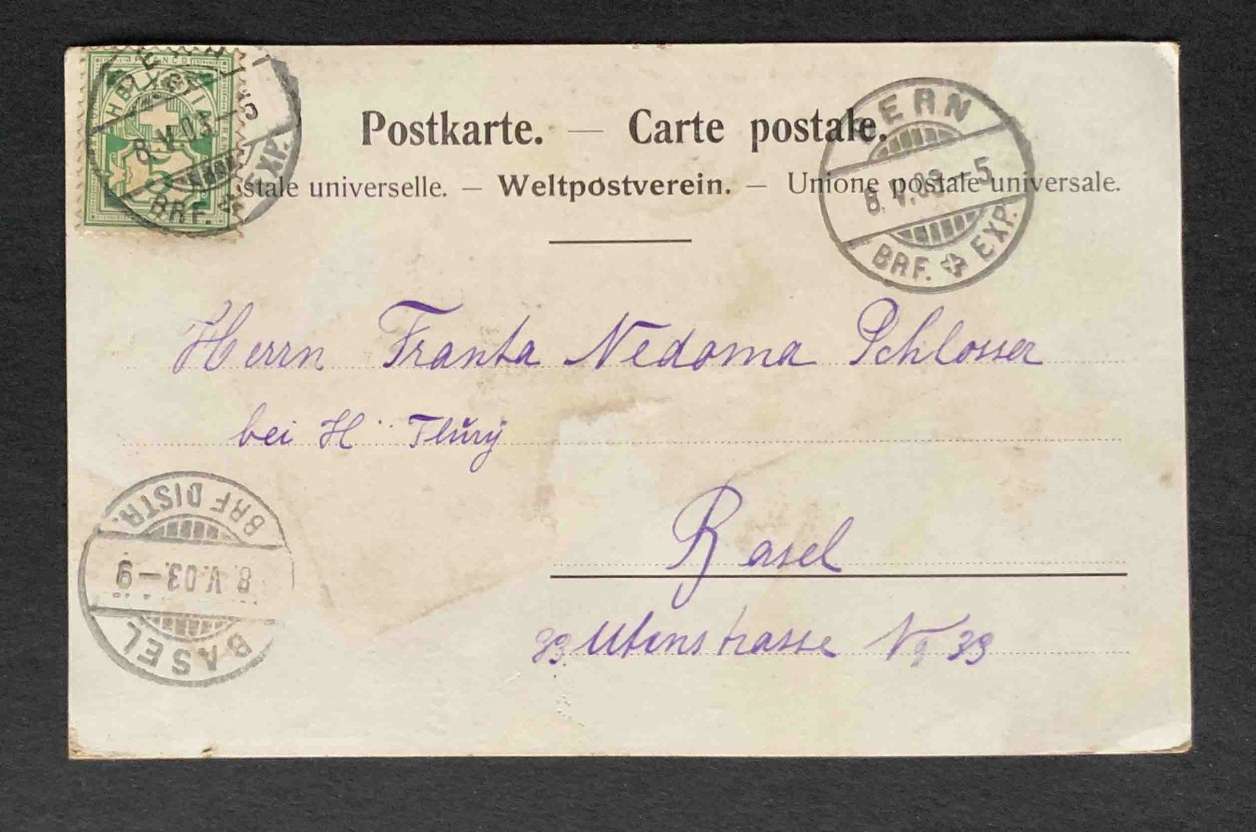 Cartoline postali: AK Münster zu Bern – Usato da Goldau venduto da artelier1 1