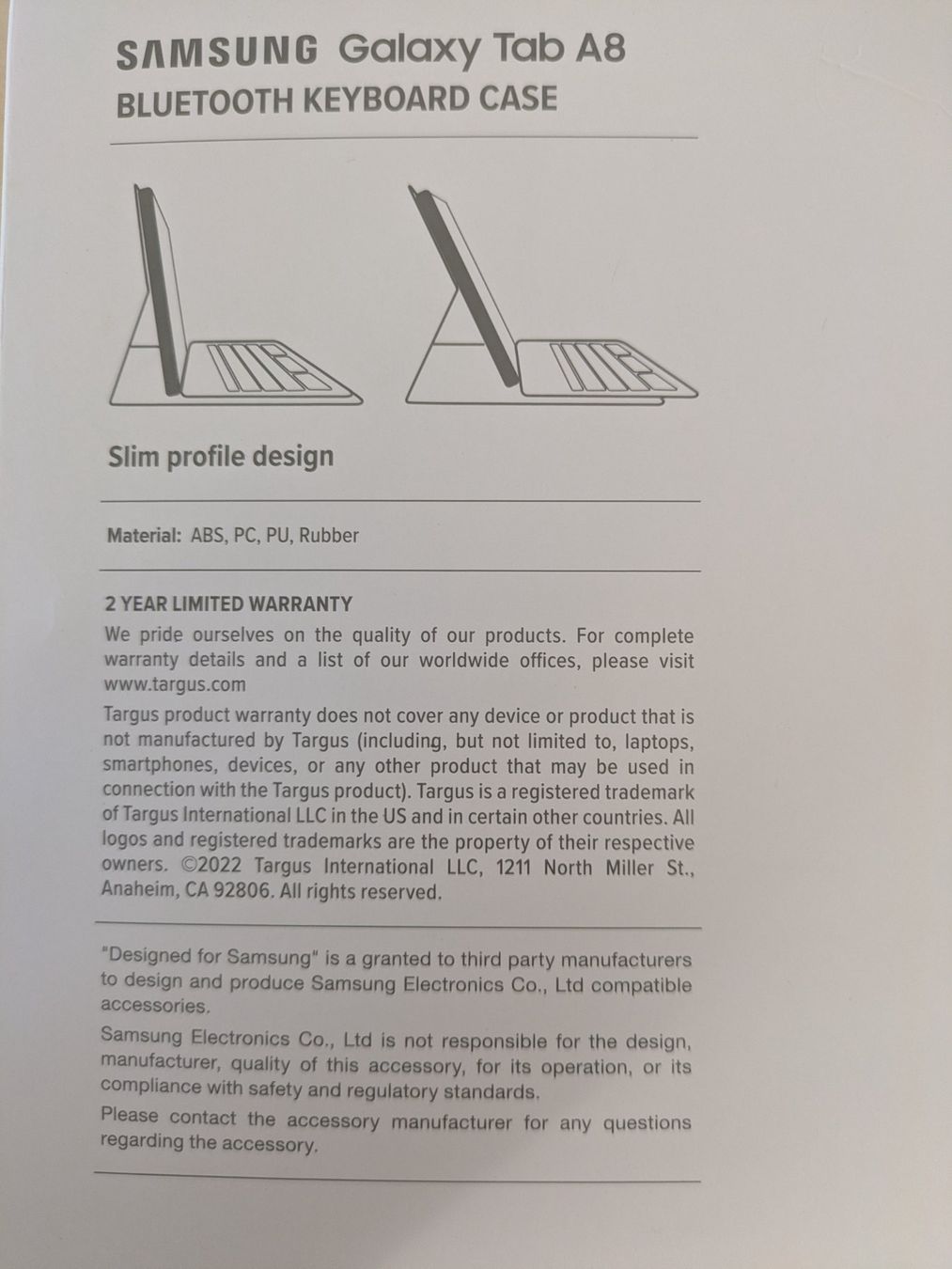 Targus Covers & Taschen: Targus Samsung Galaxy Tab A8 Bluetooth Keyboard Case (CH) – Neu und originalverpackt aus Zürich von ms993 6