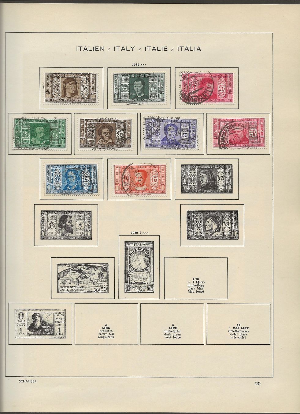 Alle Briefmarken: Marken Italien 1930 bis 1934 – Gebraucht aus Au ZH von xelagreb01 3