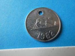 Wattwil, alte Hundemarke  1982
