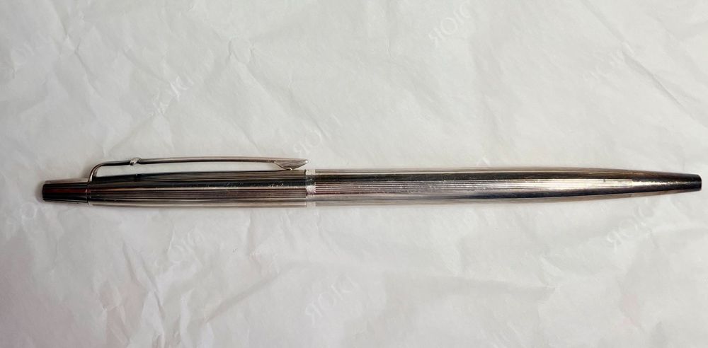 YIREN 675 Kugelschreiber Mit Blumen-Gravur – Silber Clip, Schwarz & Orange, 140 Mm, 48 G