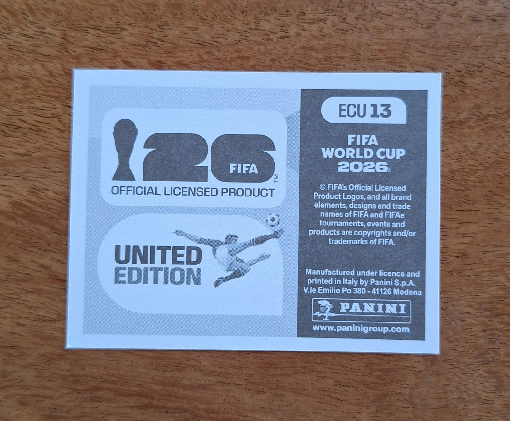 Panini Carte collezionabili: Panini ECUADOR ECU 13 – Nuovo (secondo la descrizione) da Romanens venduto da Crocette 1