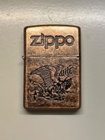 Vintage Zippo Feuerzeug Antique Brass American Eagle