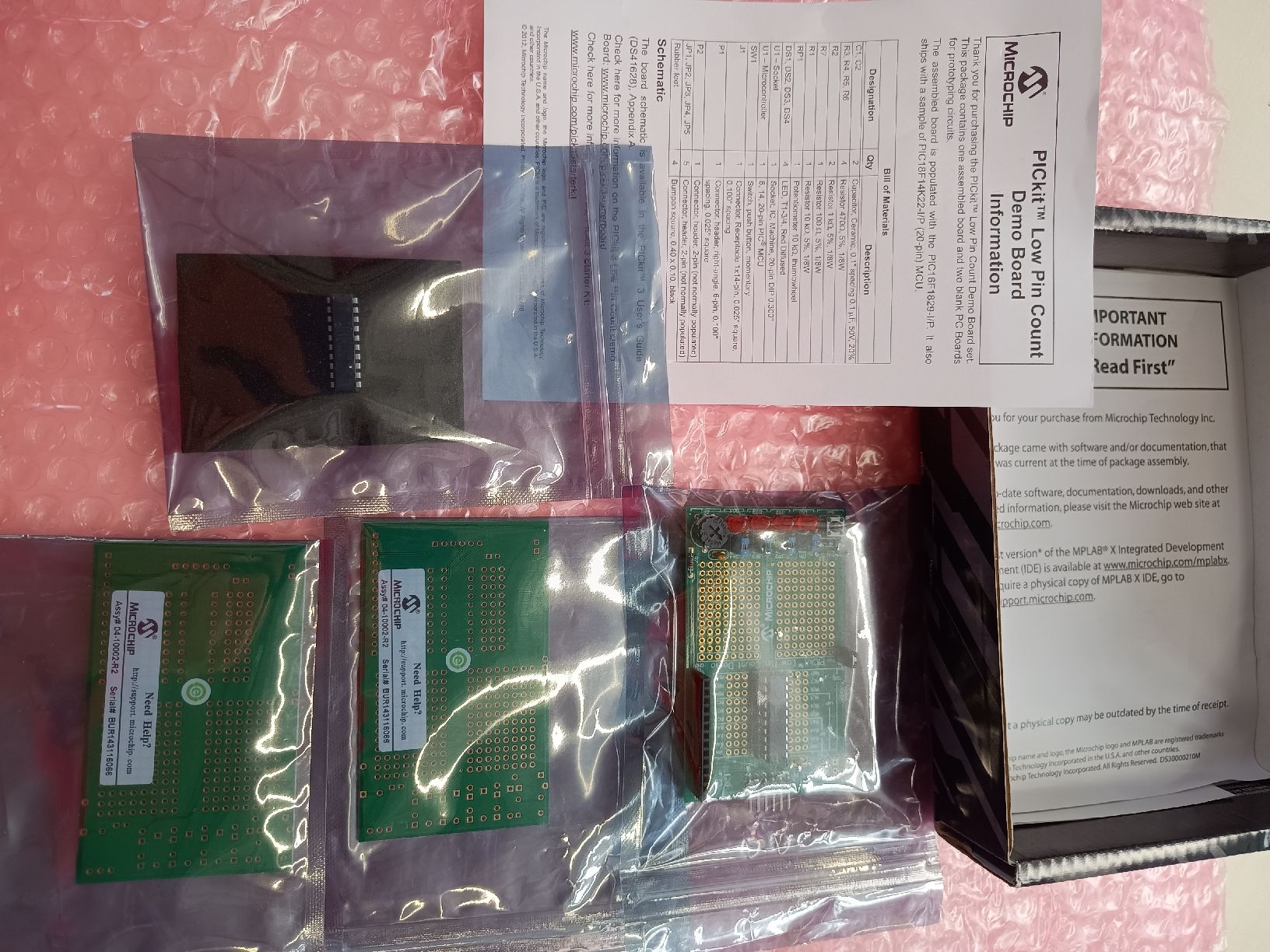 Composants électroniques: Microchip PICkit 3 Demo Board DM164130-9 Demoboard, defekt – Défectueux à Döttingen par Schlei 1