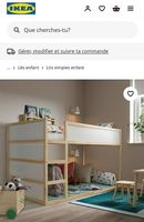 Lit à étage réversible Ikea KURA