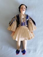 Antike Stoffpuppe, Griechische Tracht, Sammlerpuppe