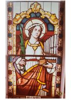 Kirchenfenster  „Heilige Cäcilia“ 155cm x 85cm