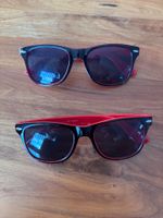 2 Sonnenbrillen  Wayfarer rot/?schwarz