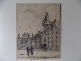 Chateau de Colombier Xylographie