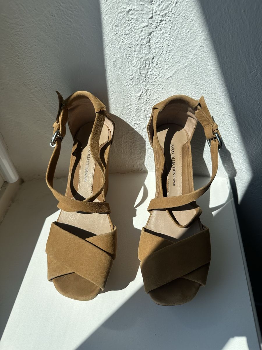 Zara Scarpe da donna: ZARA brown suede platform heels size 39 – Usato da Uster venduto da Monika_OB 8