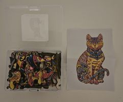 Puzzle en bois chat coloré - Super cadeau d'été! 