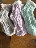 3x Kuschelsocken - flauschig weich-Wohlfühlen- Zeit für Dich