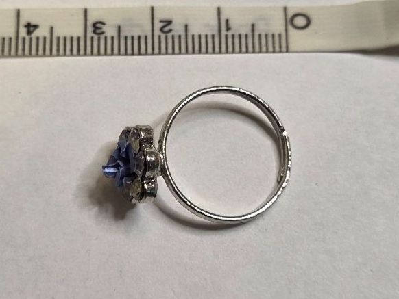 Anelli: Bague ajustable argentée rose bleue strass – Nuovo (secondo la descrizione) da Territet venduto da Cenh 3