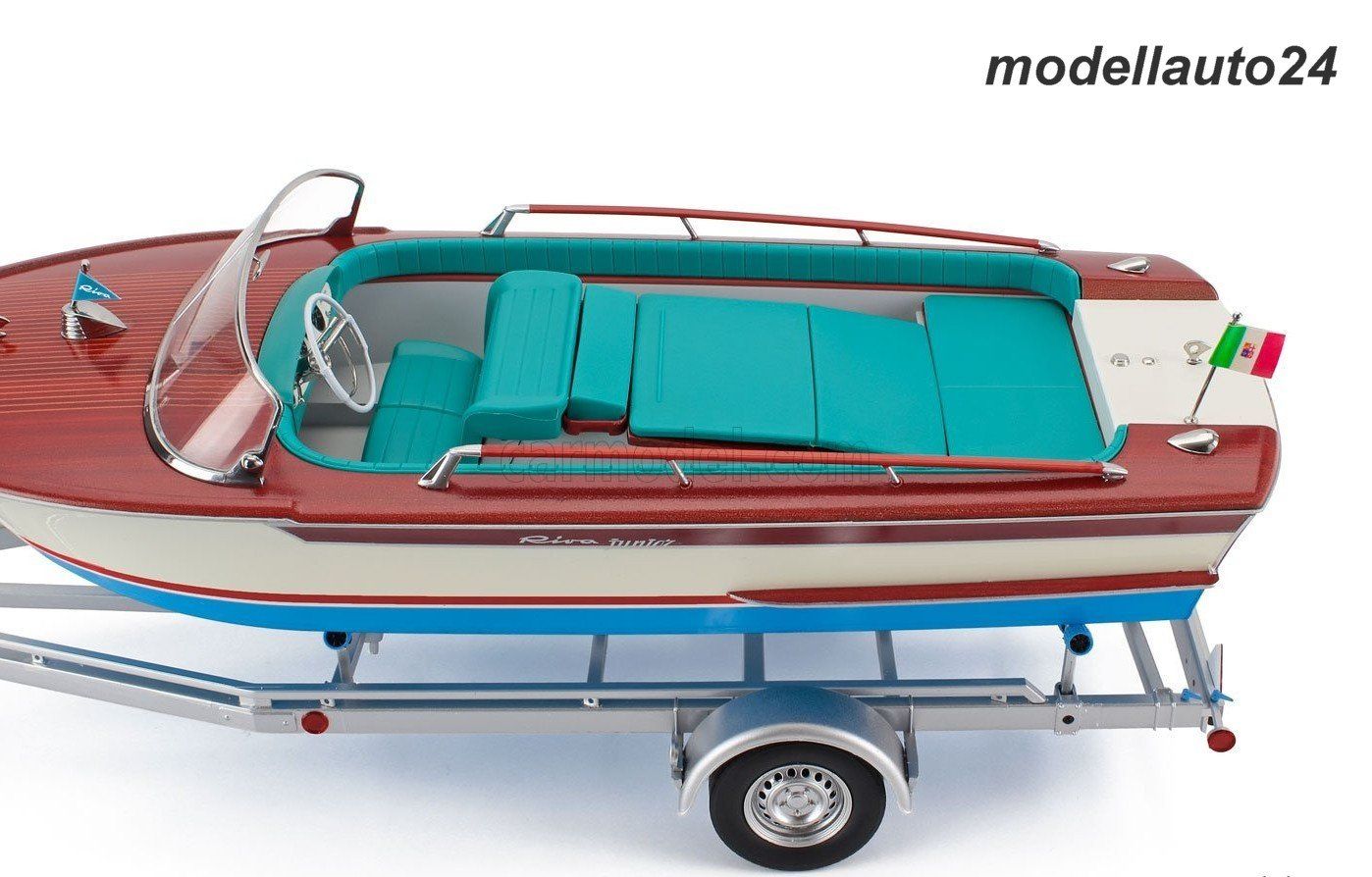 Modellini d'auto: Bootsanhänger mit Riva-Junior Boot 1966 / Mitica 1:18 – Nuovo e nell'imballaggio originale da Seuzach venduto da Modellauto24 3