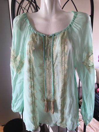 Tunique Dentelles beige Miss June vert clair T1 36