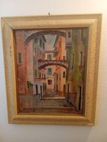 Originales Gemälde "Gasse in Italien" signiert