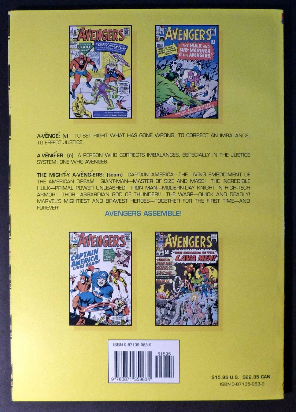 Fumetti: AVENGERS VOLUME #1 INCLUDE #1 TO #5 MARVEL MASTERWORKS 1993 – Nuovo (secondo la descrizione) da Lugano venduto da YouWantUS 1