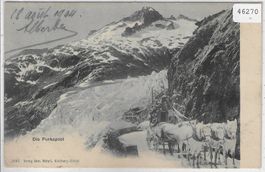 Die Furkapost beim Rhonegletscher