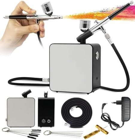 Compressori: Kompressor 3 meter Schlauch Profi Air-Brush Double Pistole – Nuovo e nell'imballaggio originale da Hundwil venduto da pak_7zvn 1