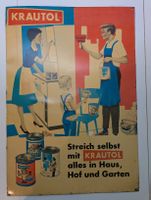 Grosses, originales KRAUTOL Werbeschild 1960er Jahre