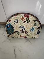 Étui Kulturtasche Eule Neu, nécessaire étui hibou neuf
