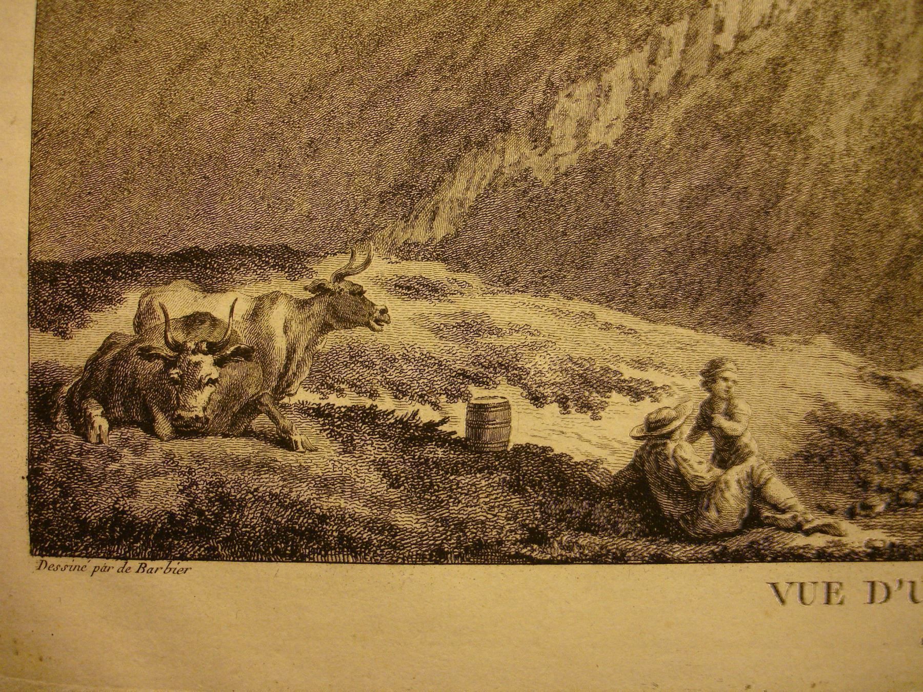 Incisioni: GRIMSEL, KUPFERSTICH 1788, MAULTIERE – Usato da Grüningen venduto da Kartensammler 2