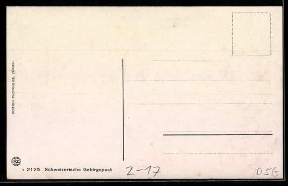 Ansichtskarten: Schweizerische Gebirgspostkutsche mit f – Gebraucht aus Berlin von bartko-reher 1
