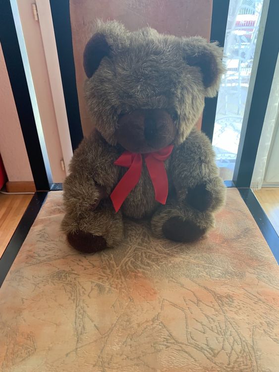 Plüsch Teddybär Mit Roter Rose – 30 Cm Groß, 17 Cm Breit – Weich, Kuschelig – Romantisches Geschenk Für Geburtstag & Valentinstag