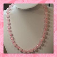 NEU: Rosenquarz Kette Collier Schmuck
