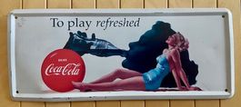 Vintage Coca-Cola Werbeschild - 27x11cm