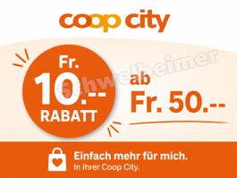 Coop City: Fr. 10.-- Rabatt ab Fr. 50.--