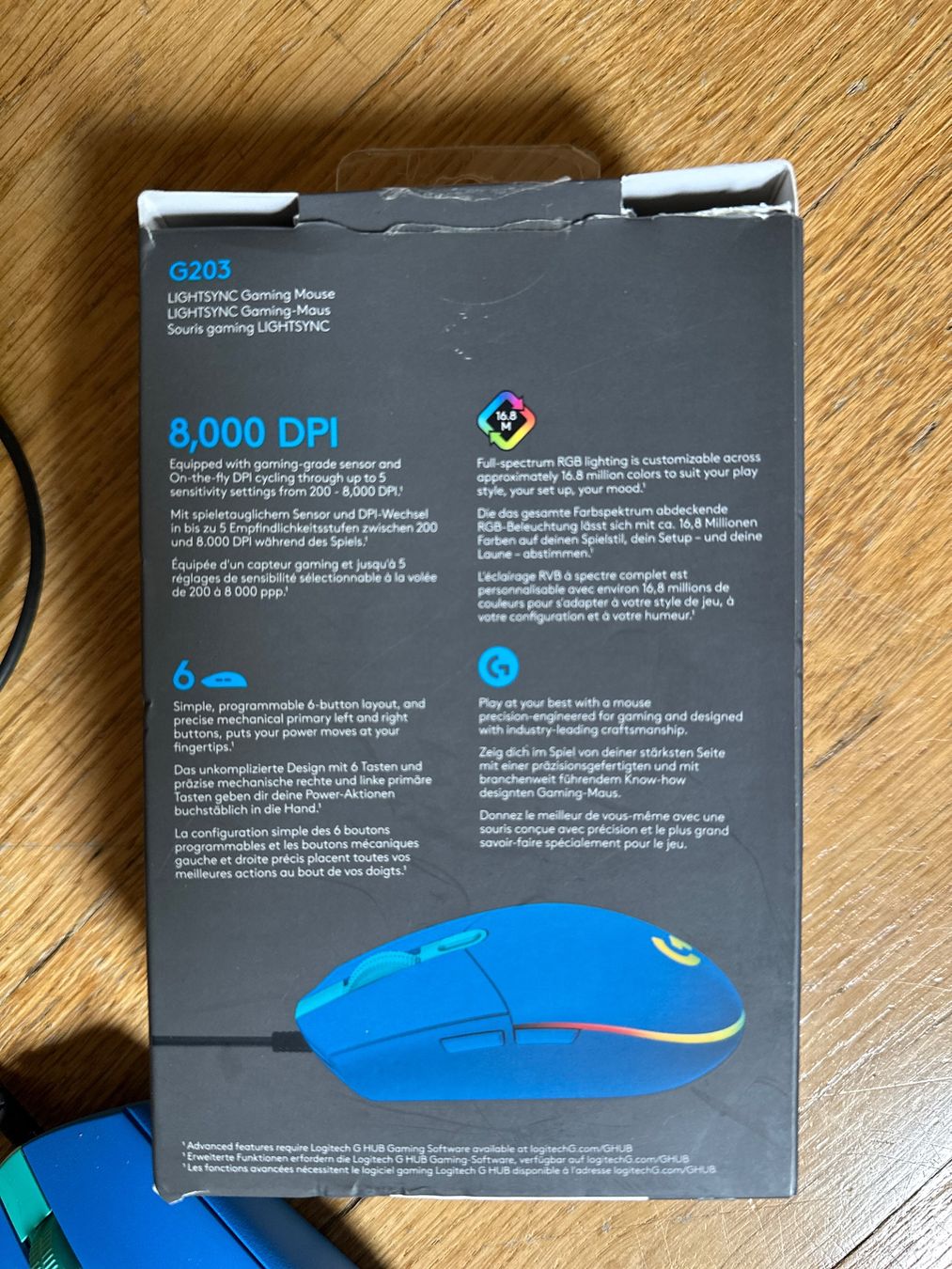 Logitech Mouse: Neu Logitech G203 Lightsync Gaming Maus RGB – Nuovo (secondo la descrizione) da Zürich venduto da Swisspa 1