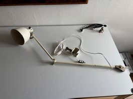 Werkstattlampe 1950er, neues Kabel, Schwenkhals