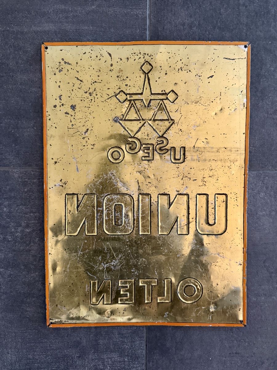 Insegne: Blechschild USEGO Olten – Usato da Oberwil BL venduto da FASDINATION_11 2